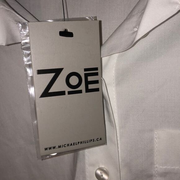 Zoe by Michael Phillips Whimsical Playful Fun White Button Birdcage Top - Picture 7 of 10